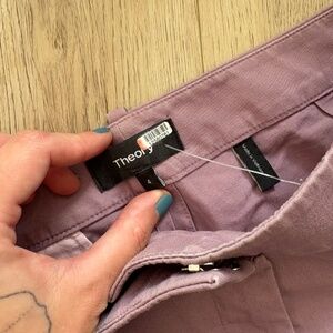 Theory Wide Leg Pants in Dusty Mauve